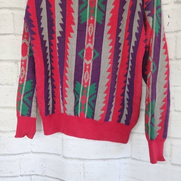 Pendleton Multicolor High Grade Western Wear Crew Neck Pullover Sweater Medium - Picture 4 of 12